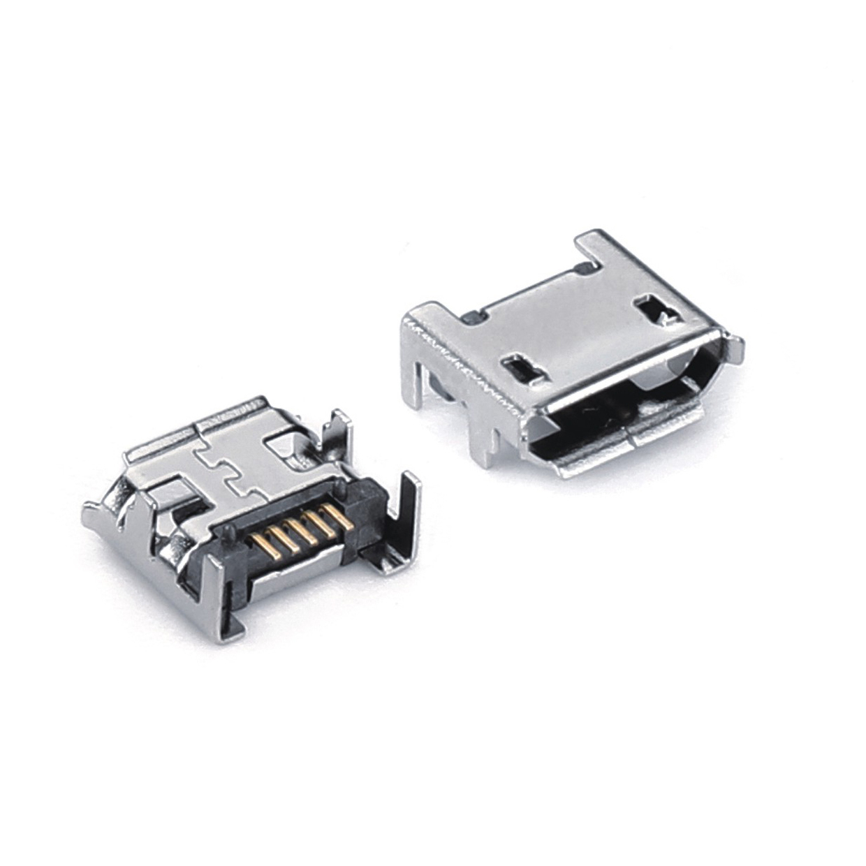 Micro 5P  四脚插板7.2mm DIP 卷边/直边