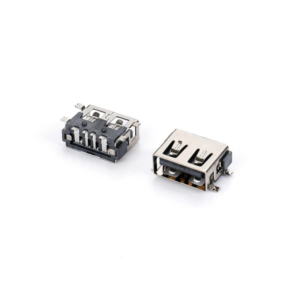 USB AF SMT全贴 短体10.0带柱无卷边